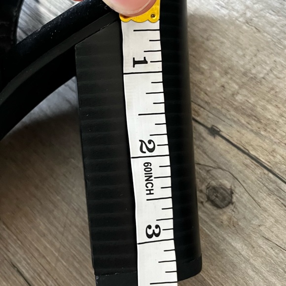 Cut Out Velcro Stap Bootie - Slip On Low Stacked Heel Open Peep Toe Cutout - Picture 5 of 8